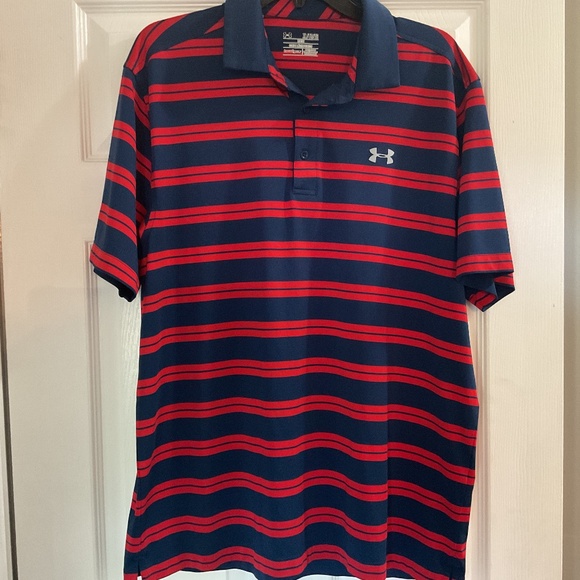 Men’s Under Armour Heatgear Loose Fit Size XL Short Sleeve Polo Shirt - Picture 1 of 4